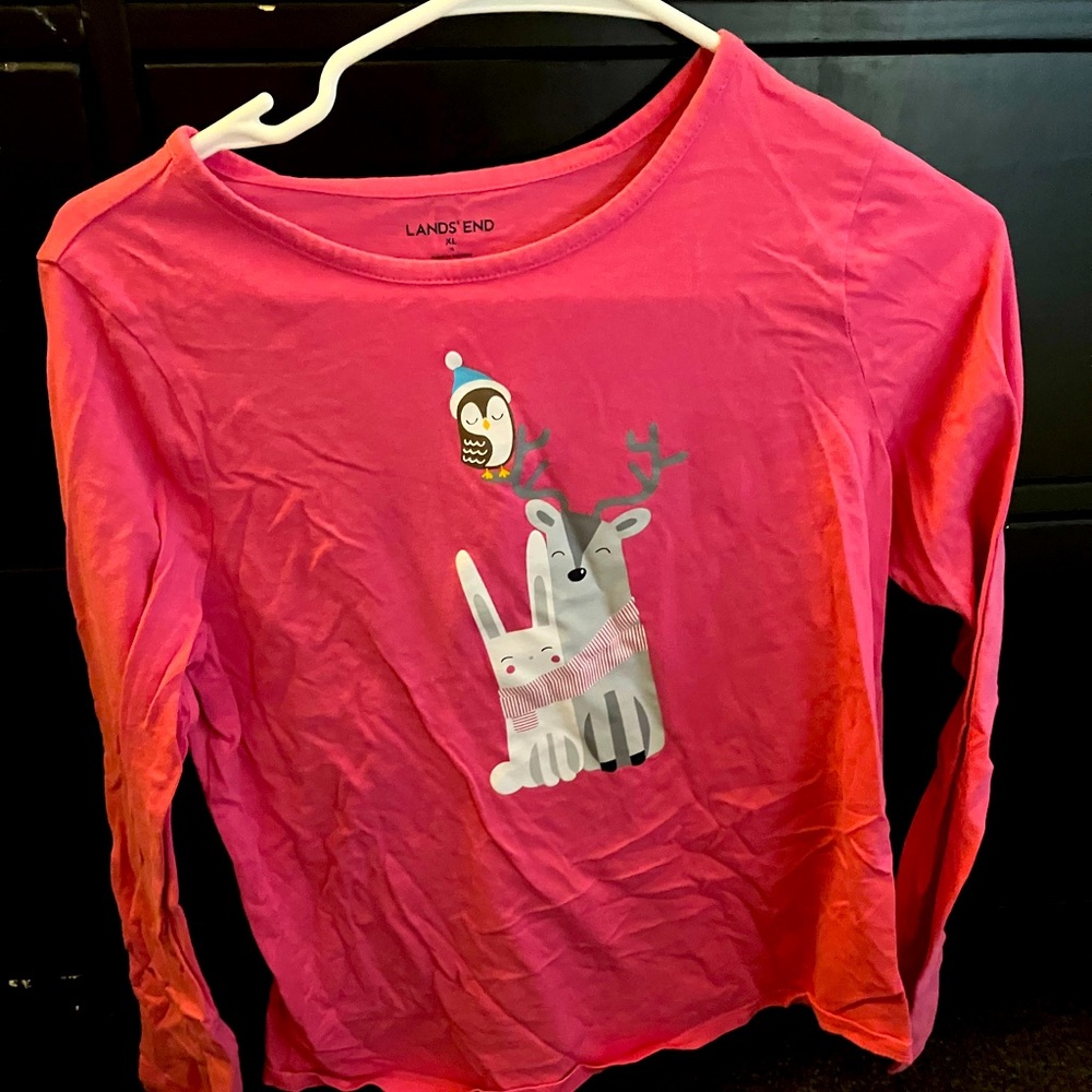 Pink long sleeve winter shirt